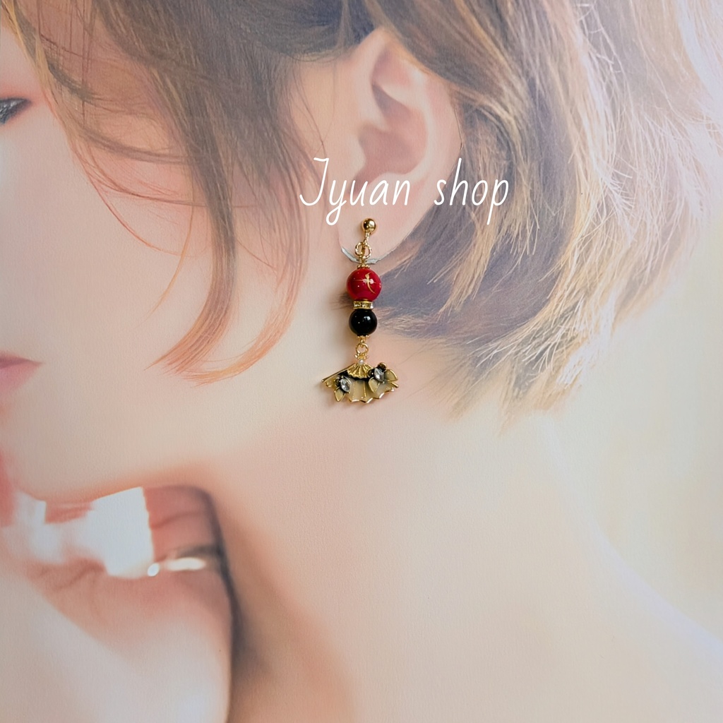 鬼滅 童磨 イメージ ブレスレット & イヤリング/ピアス