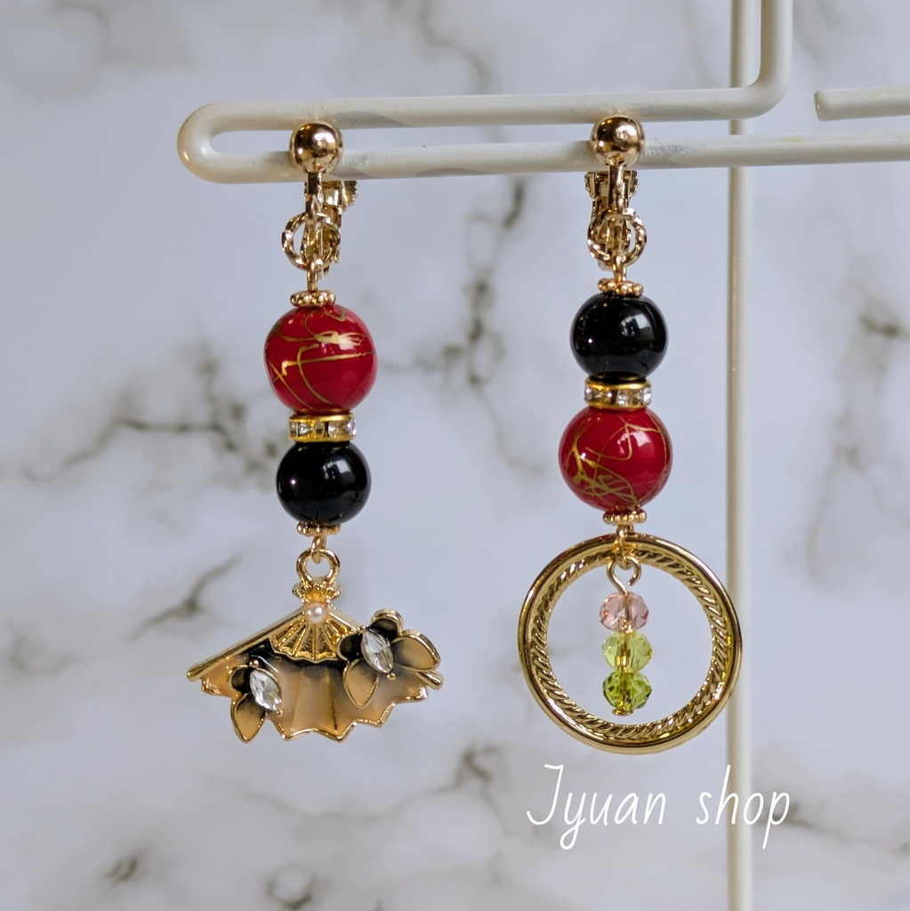 鬼滅 童磨 イメージ ブレスレット & イヤリング/ピアス