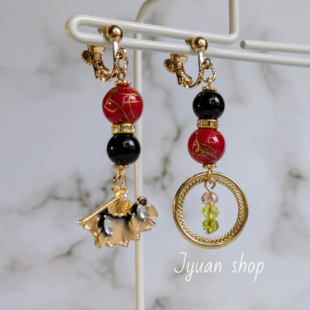 鬼滅 童磨 イメージ ブレスレット & イヤリング/ピアス