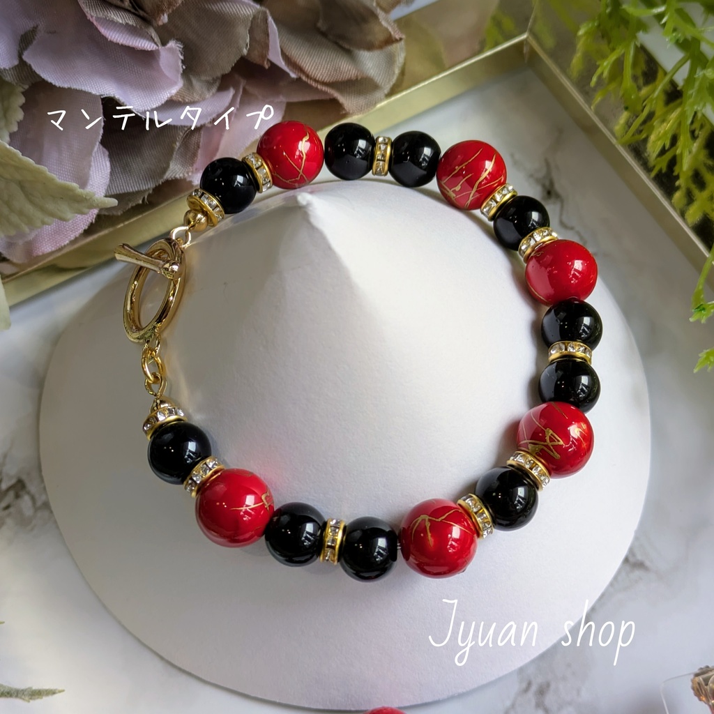 鬼滅 童磨 イメージ ブレスレット & イヤリング/ピアス