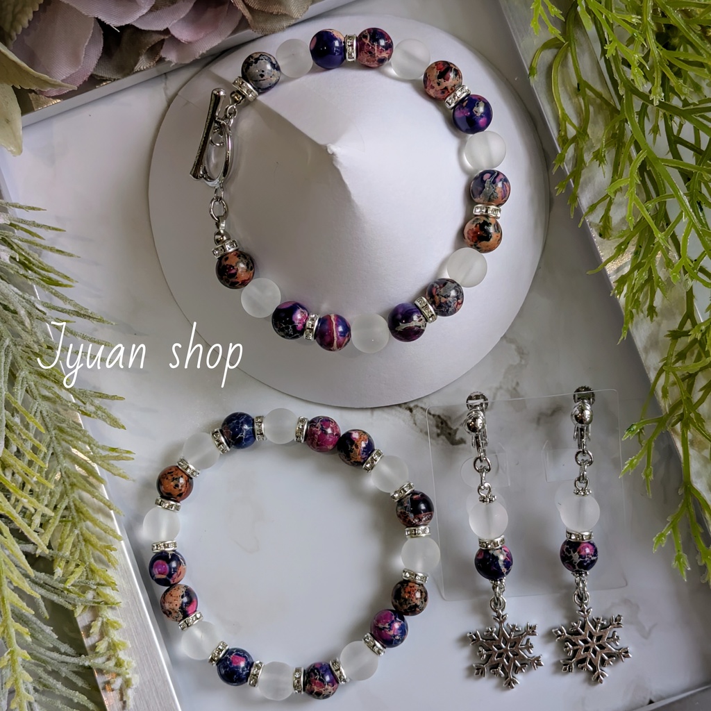 鬼滅 猗窩座 イメージ ブレスレット & イヤリング/ピアス