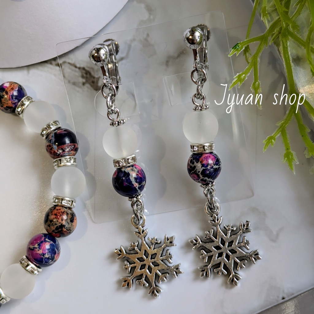 鬼滅 猗窩座 イメージ ブレスレット & イヤリング/ピアス