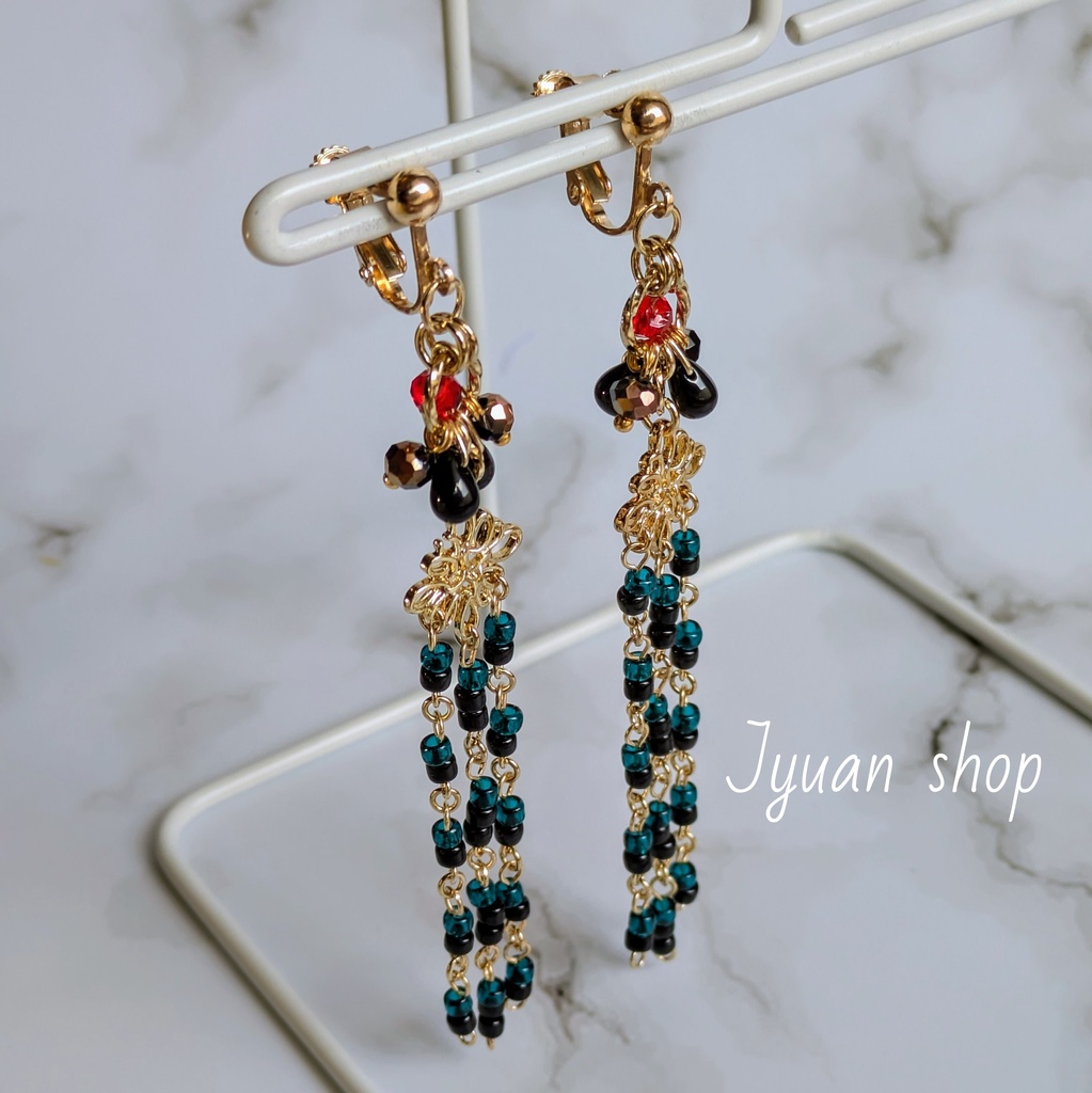 鬼滅 竈門炭治郎 イメージ イヤリング/ピアス ver.2