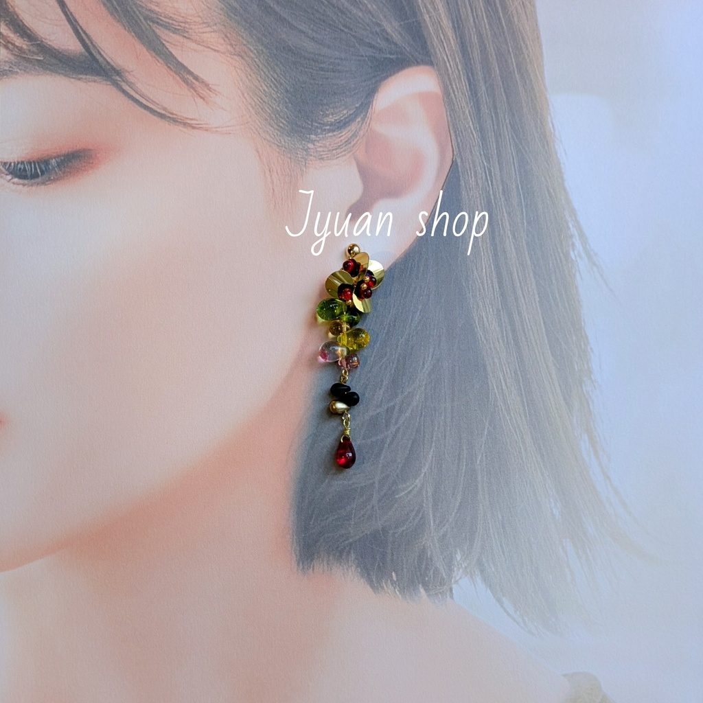 鬼滅 童磨 イメージ イヤリング/ピアス ver.2