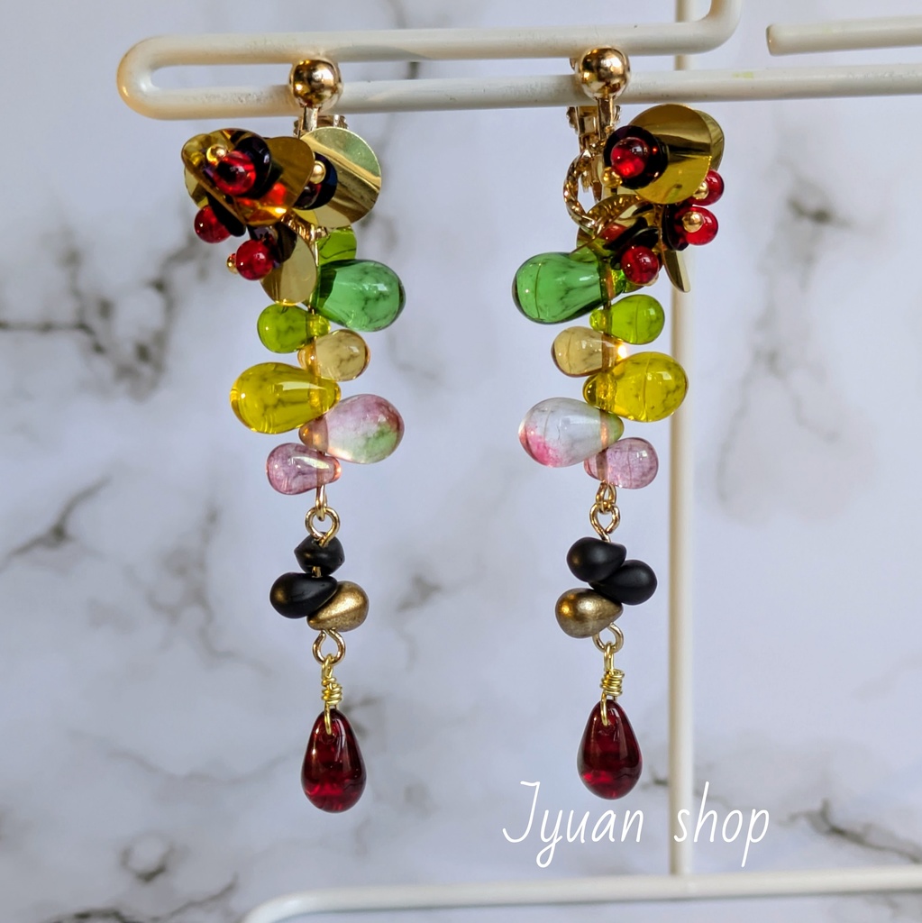 鬼滅 童磨 イメージ イヤリング/ピアス ver.2