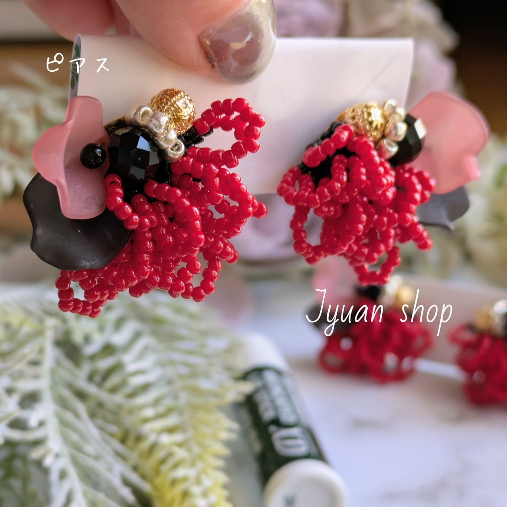 鬼滅 童磨 イメージ イヤリング/ピアスver.4