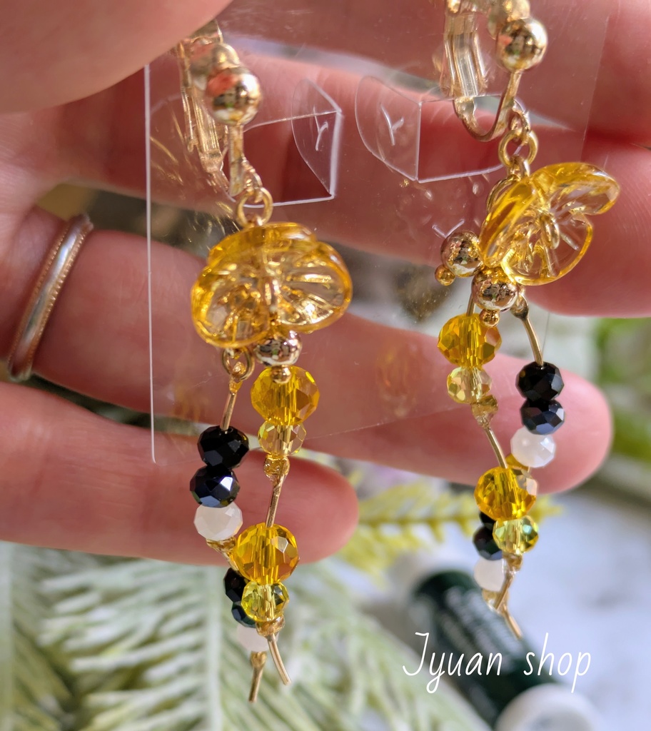 鬼滅 我妻善逸 イメージ イヤリング/ピアスver.2