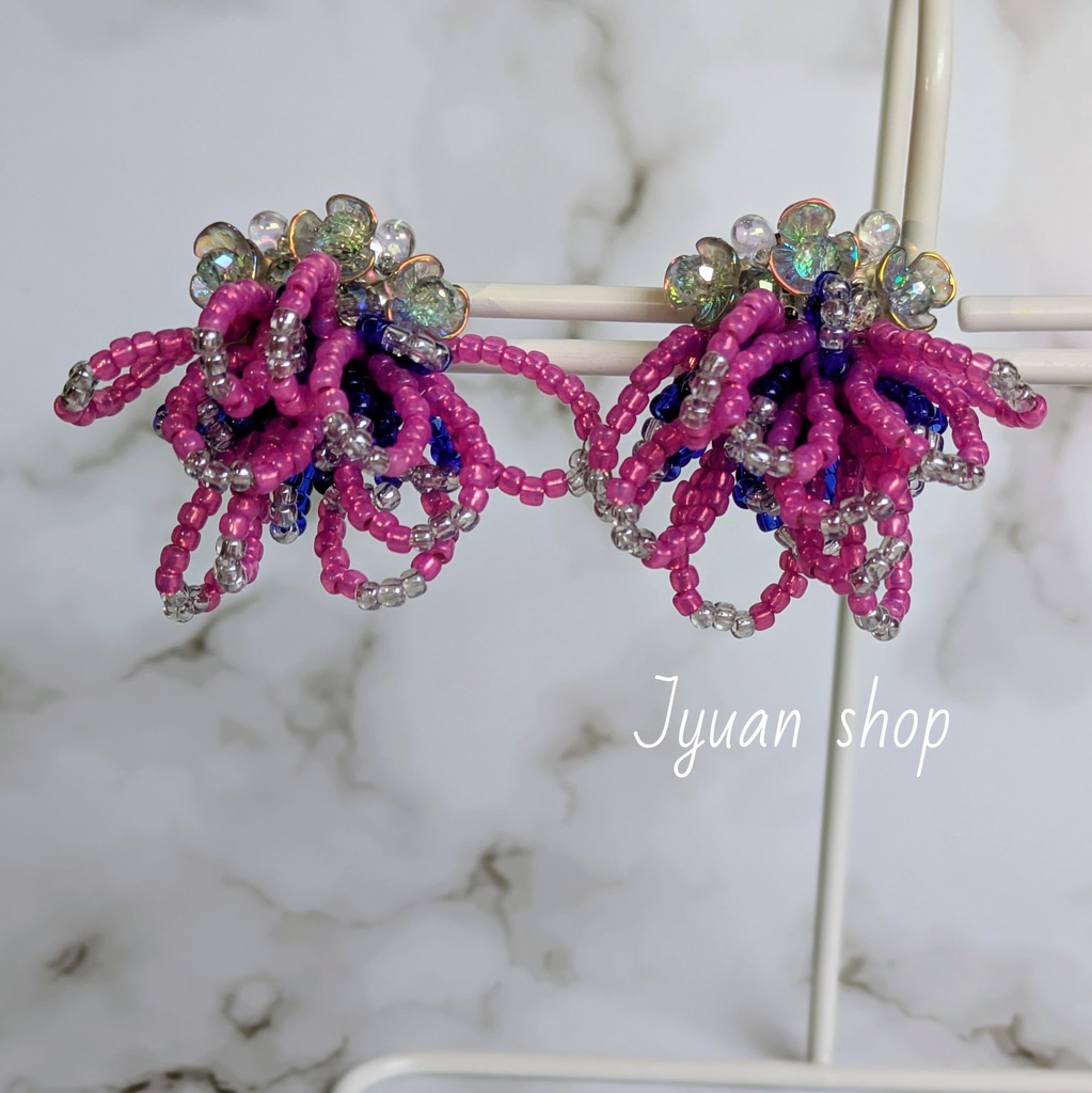 鬼滅 猗窩座 イメージ イヤリング/ピアス ver.4