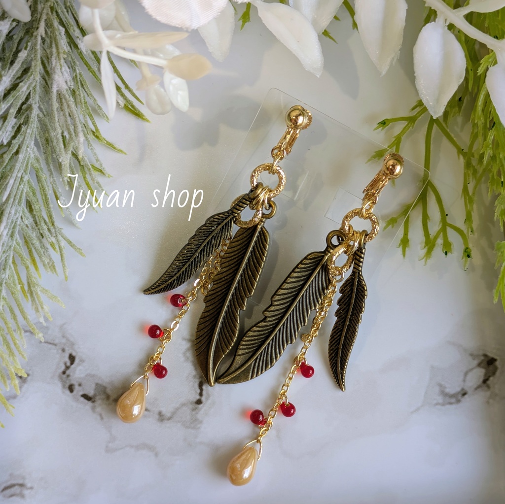 【再販】ヒロアカ ホークス イメージ イヤリング/ピアス デザイン②