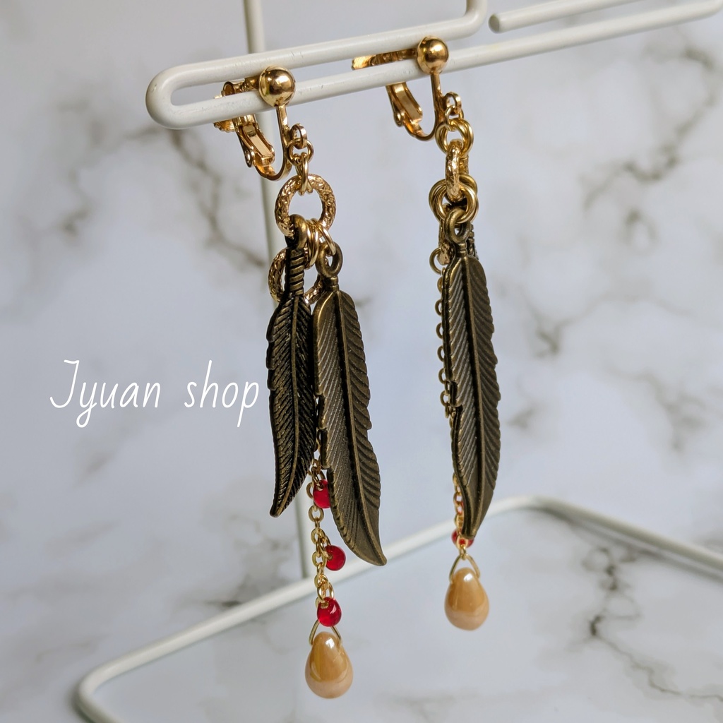 【再販】ヒロアカ ホークス イメージ イヤリング/ピアス デザイン②