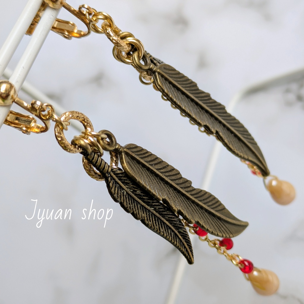 【再販】ヒロアカ ホークス イメージ イヤリング/ピアス デザイン②