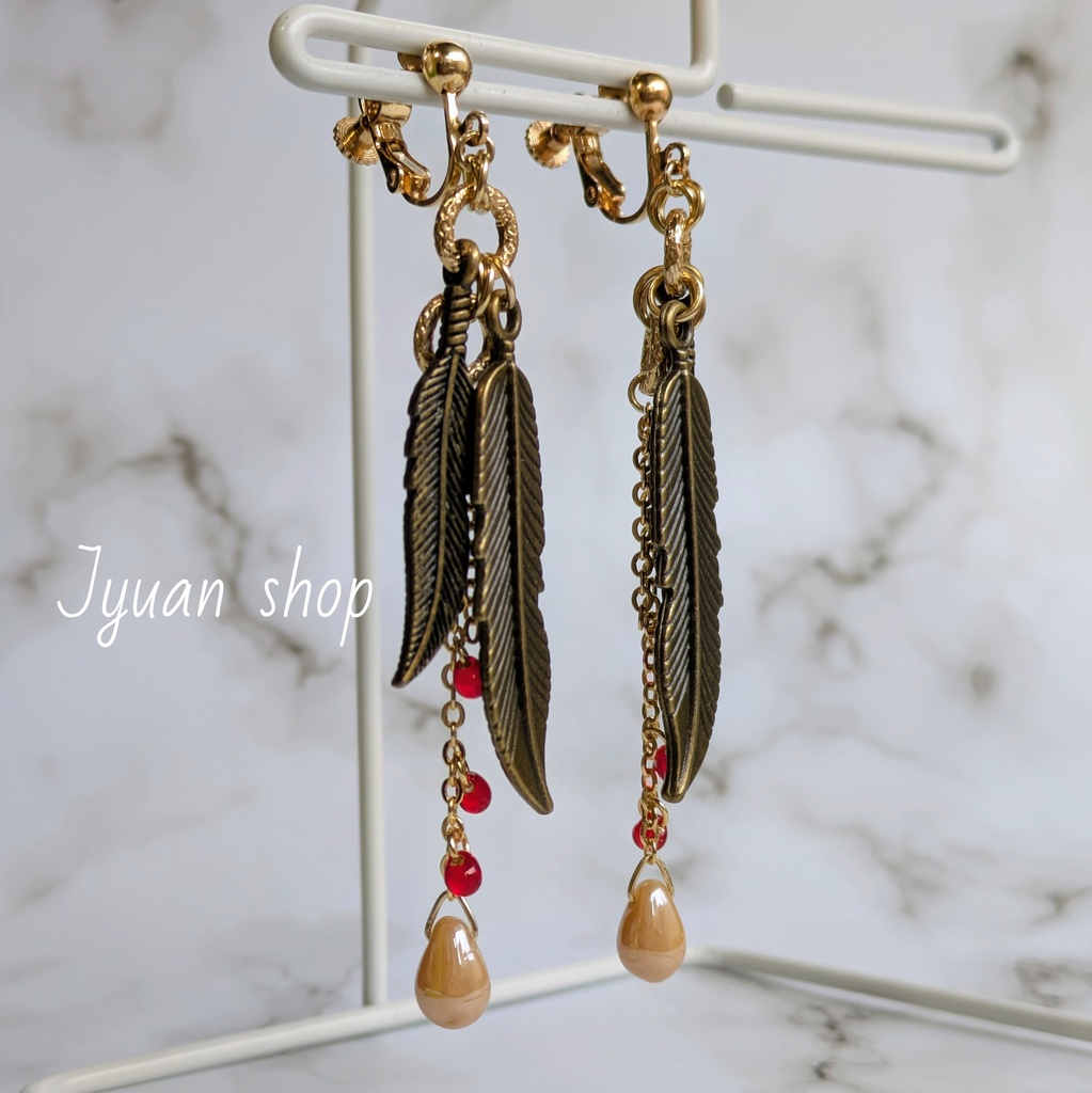 【再販】ヒロアカ ホークス イメージ イヤリング/ピアス デザイン②