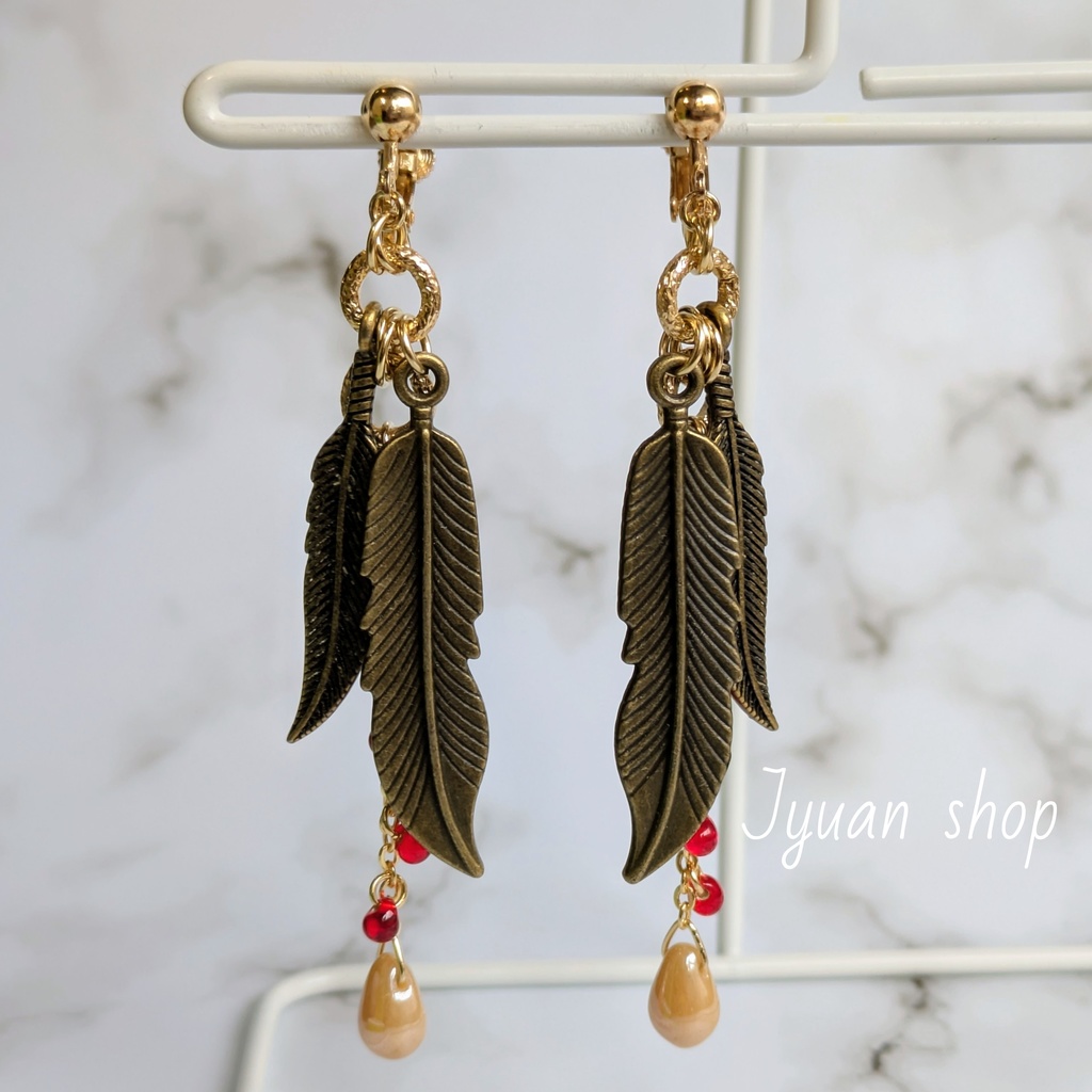 【再販】ヒロアカ ホークス イメージ イヤリング/ピアス デザイン②