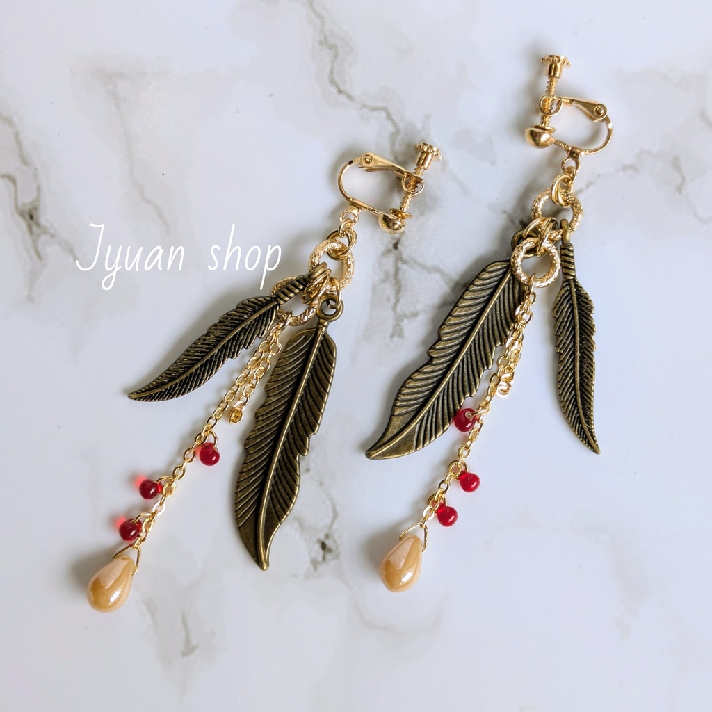 【再販】ヒロアカ ホークス イメージ イヤリング/ピアス デザイン②