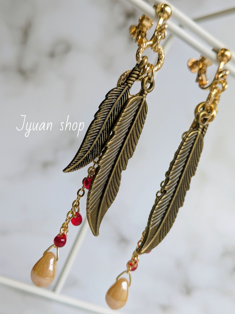 【再販】ヒロアカ ホークス イメージ イヤリング/ピアス デザイン②