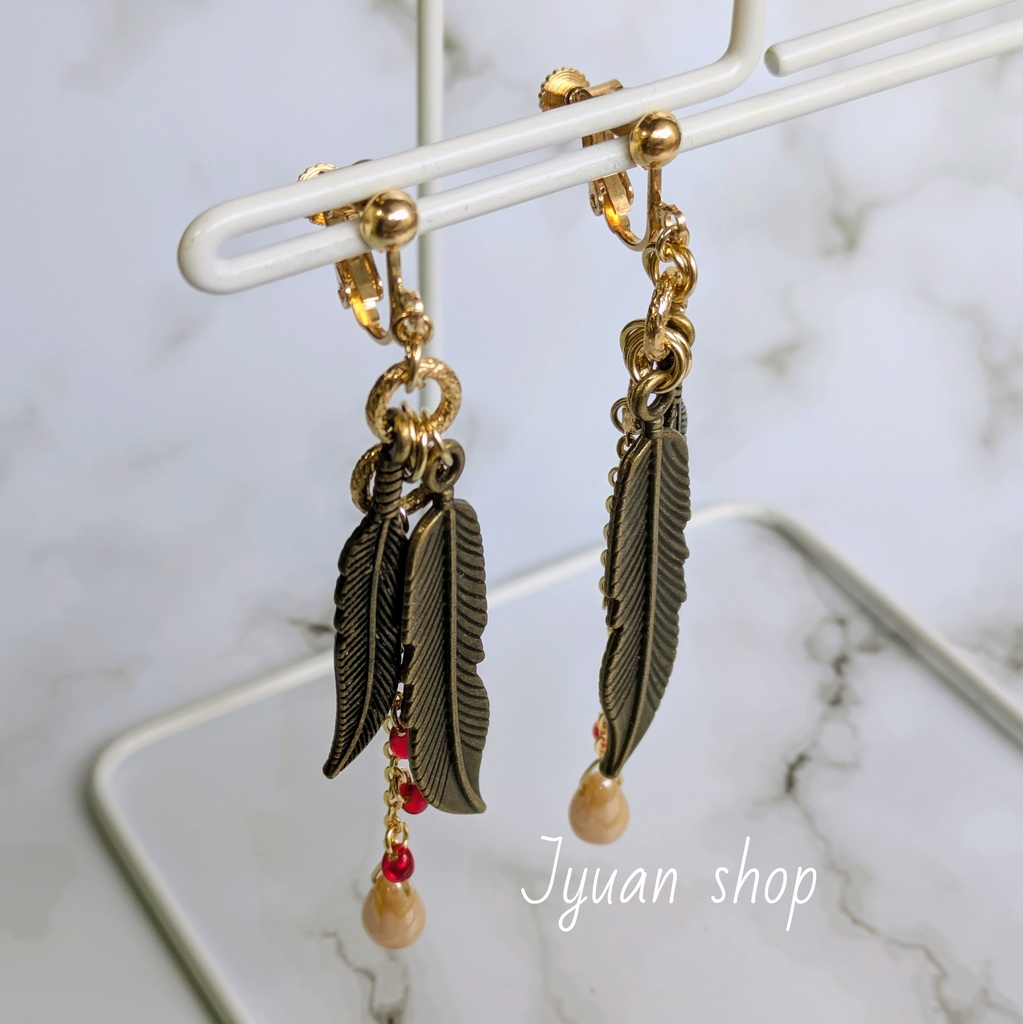 【再販】ヒロアカ ホークス イメージ イヤリング/ピアス デザイン②