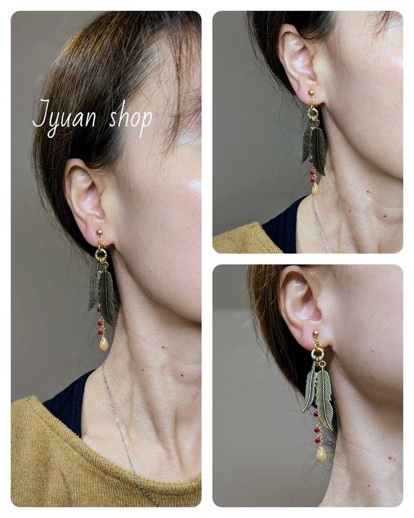 【再販】ヒロアカ ホークス イメージ イヤリング/ピアス デザイン②