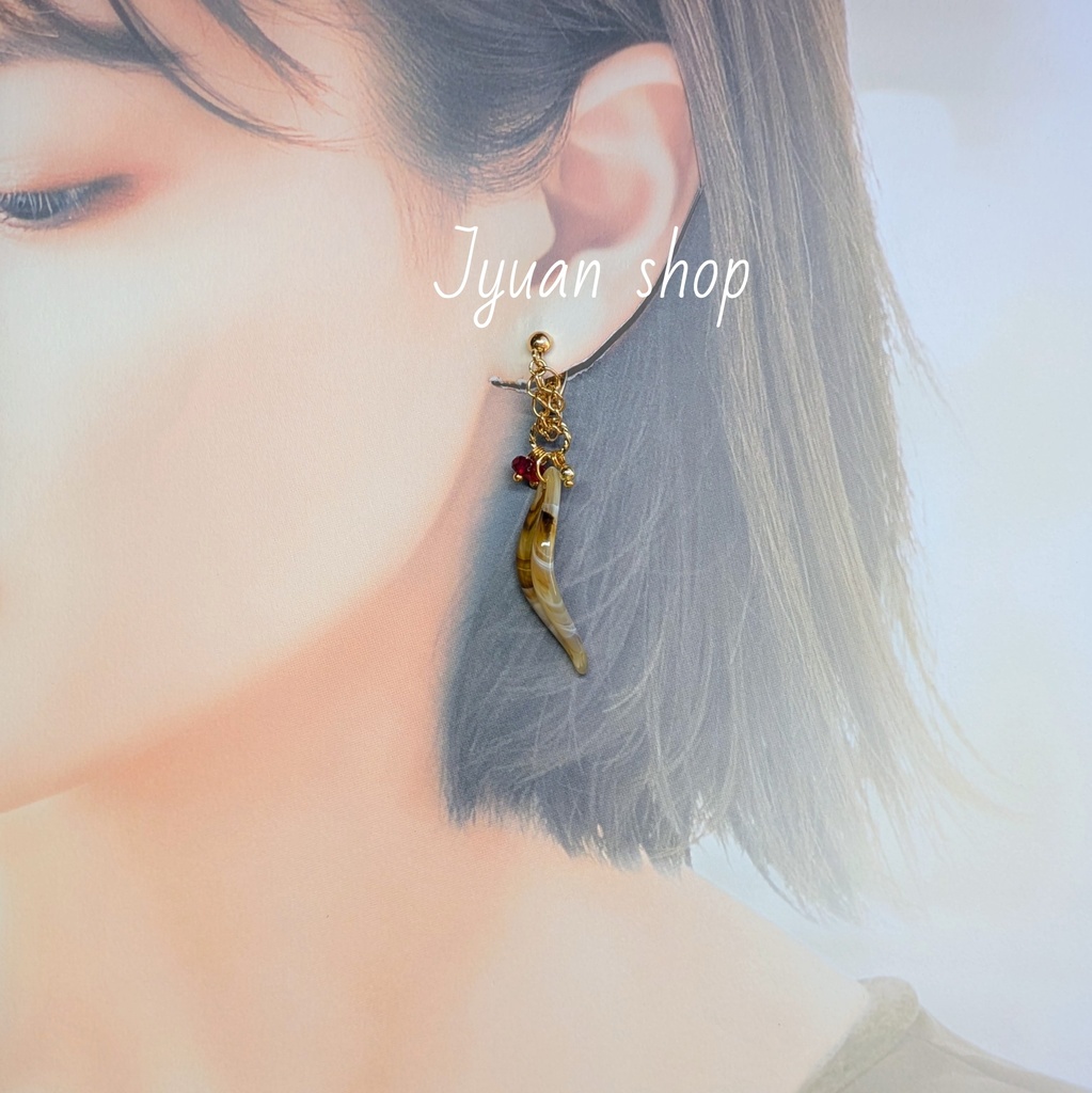 ヒロアカ ホークス イメージ イヤリング/ピアス ver.2