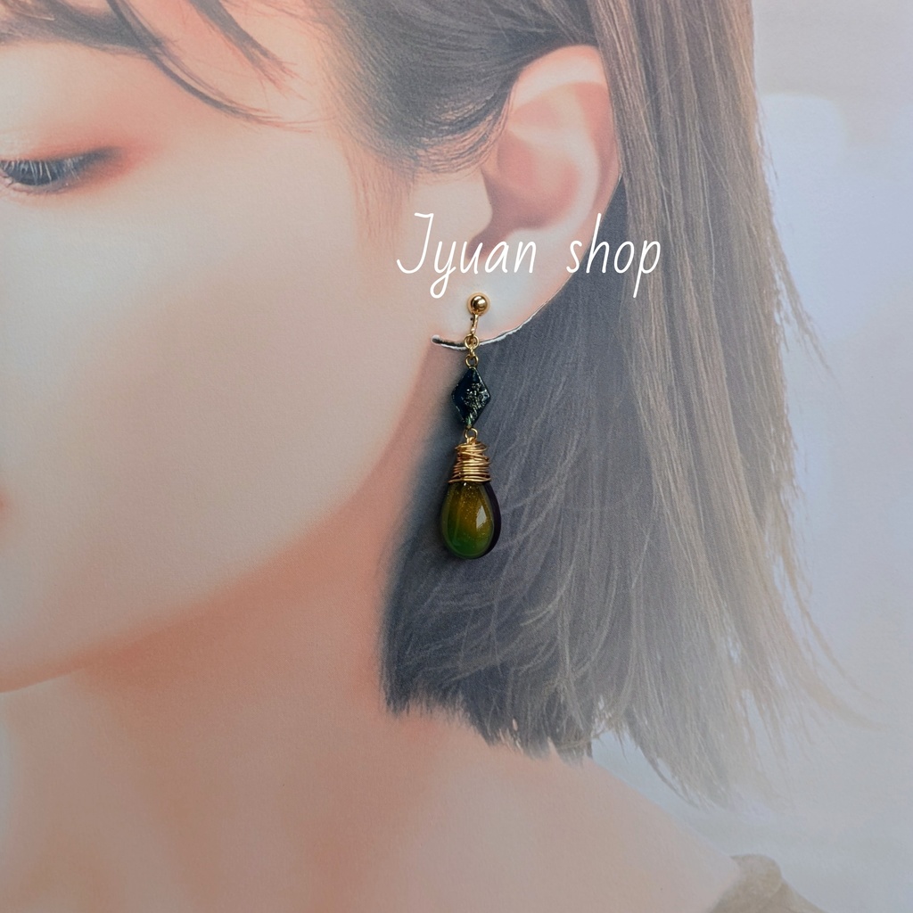 鬼滅の刃 冨岡義勇 イメージ イヤリング/ピアスver.3 ※訳あり※