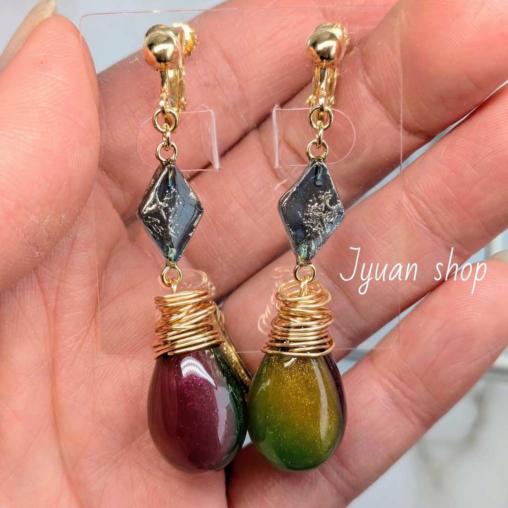 鬼滅の刃 冨岡義勇 イメージ イヤリング/ピアスver.3 ※訳あり※