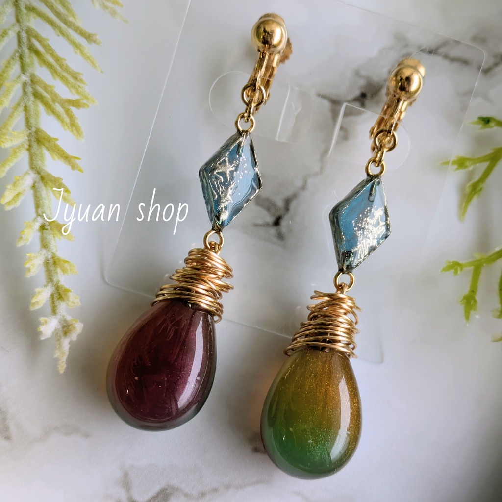 鬼滅の刃 冨岡義勇 イメージ イヤリング/ピアスver.3 ※訳あり※