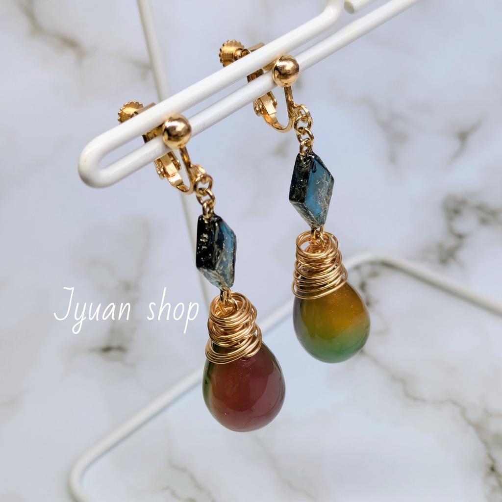 鬼滅の刃 冨岡義勇 イメージ イヤリング/ピアスver.3 ※訳あり※