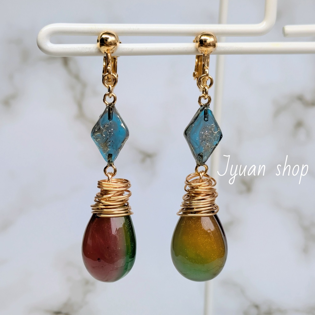 鬼滅の刃 冨岡義勇 イメージ イヤリング/ピアスver.3 ※訳あり※