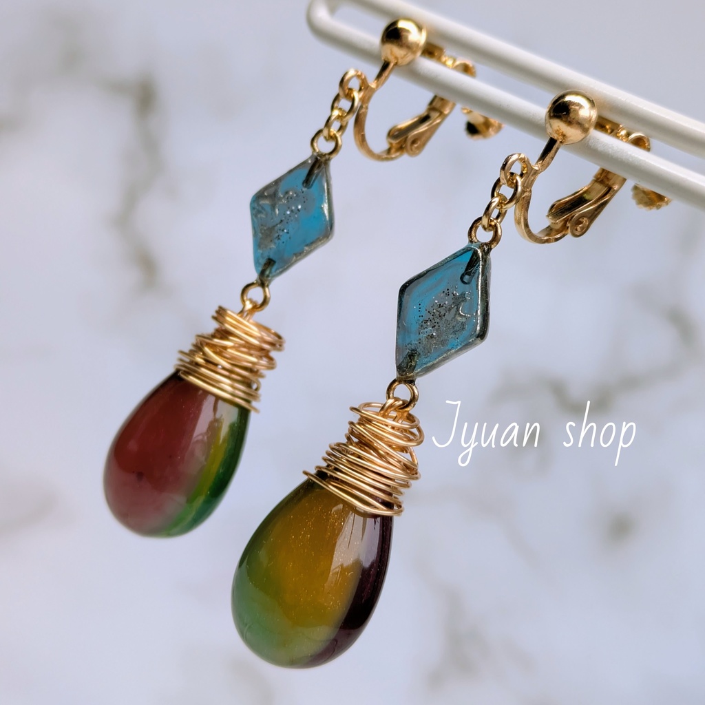 鬼滅の刃 冨岡義勇 イメージ イヤリング/ピアスver.3 ※訳あり※