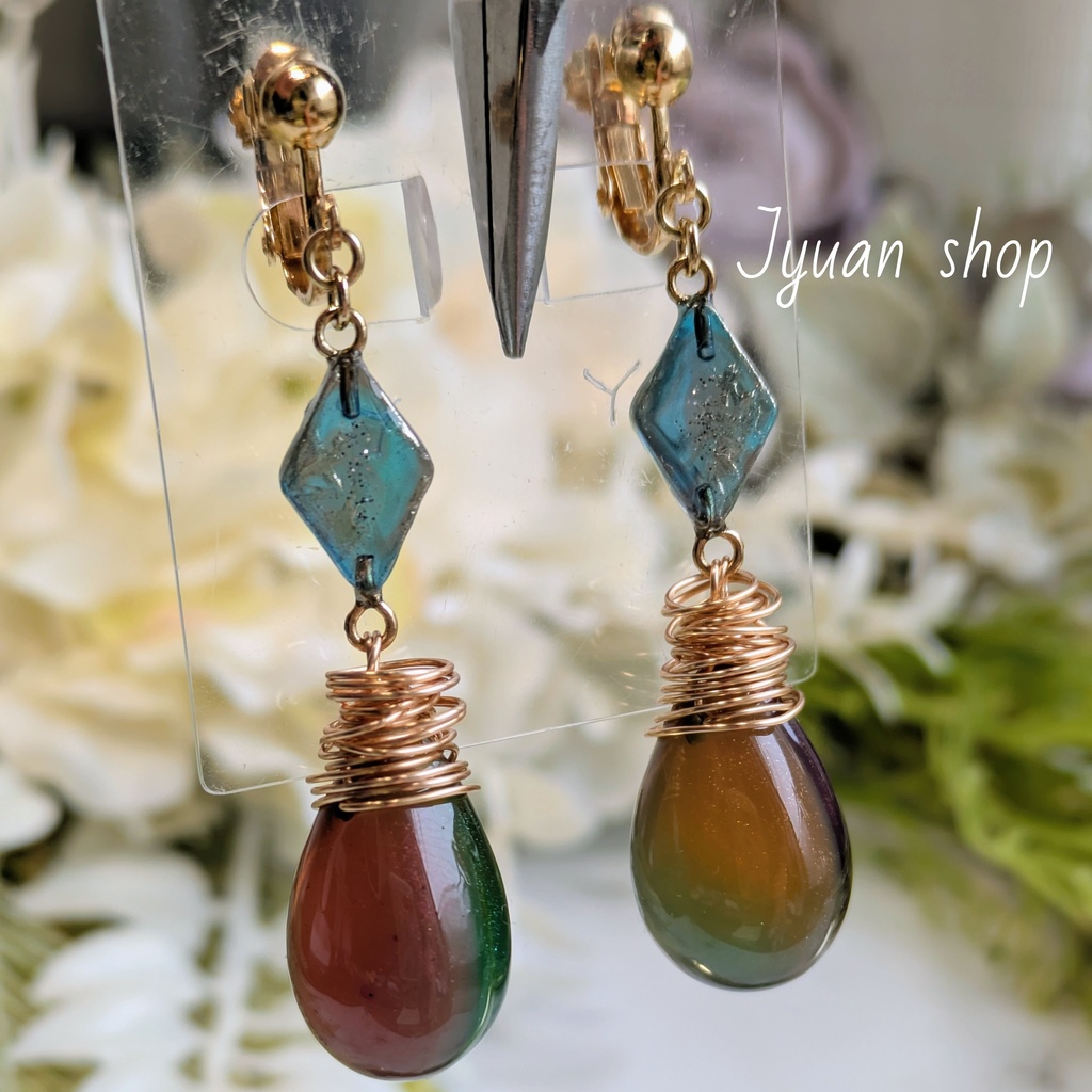 鬼滅の刃 冨岡義勇 イメージ イヤリング/ピアスver.3 ※訳あり※