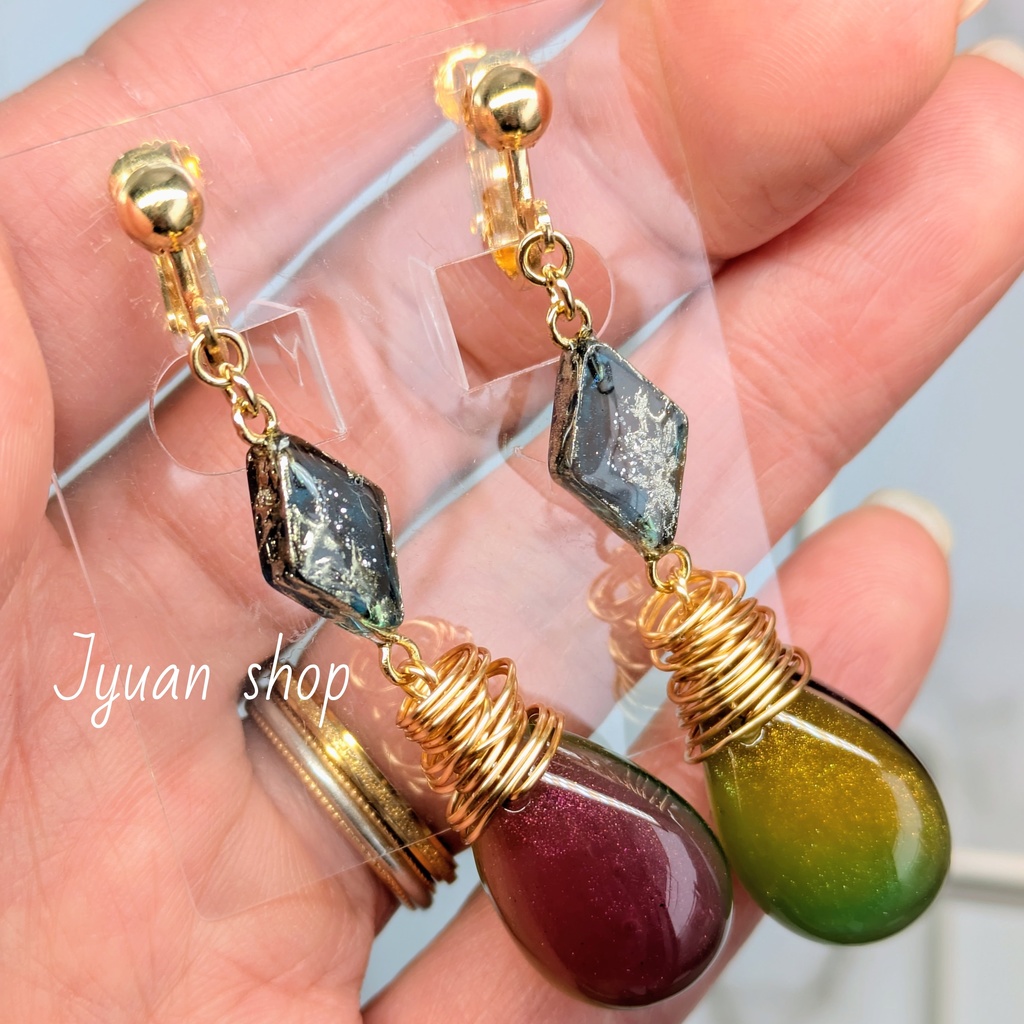 鬼滅の刃 冨岡義勇 イメージ イヤリング/ピアスver.3 ※訳あり※