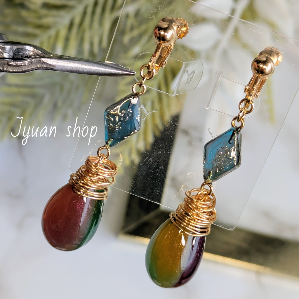 鬼滅の刃 冨岡義勇 イメージ イヤリング/ピアスver.3 ※訳あり※