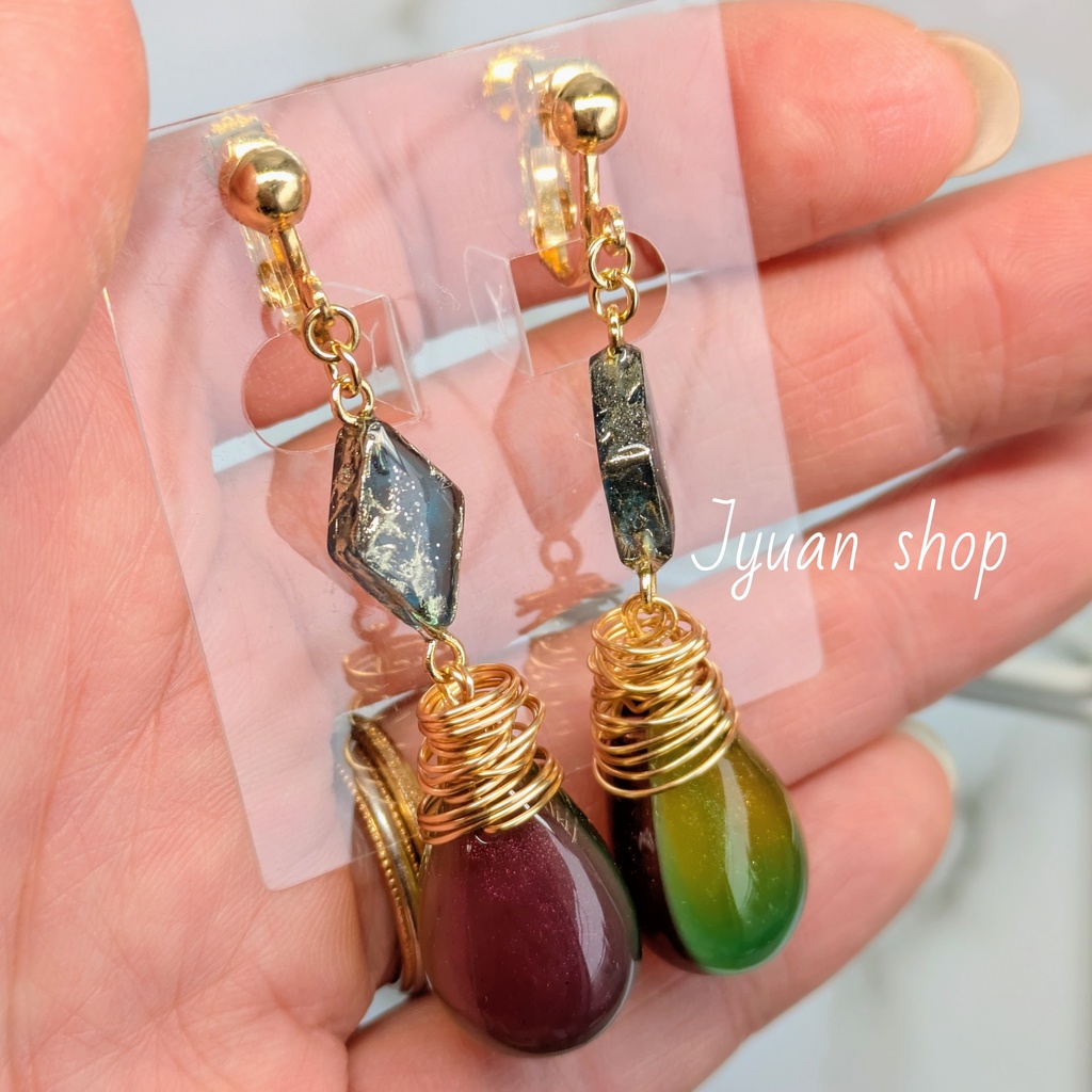 鬼滅の刃 冨岡義勇 イメージ イヤリング/ピアスver.3 ※訳あり※