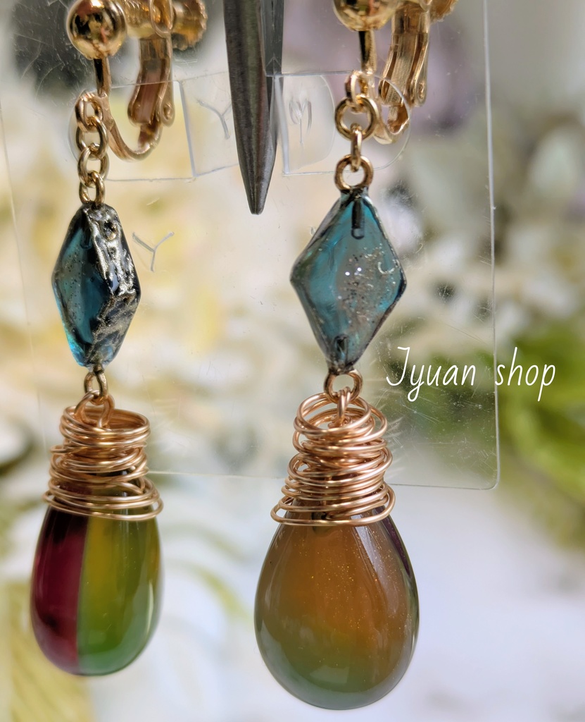 鬼滅の刃 冨岡義勇 イメージ イヤリング/ピアスver.3 ※訳あり※