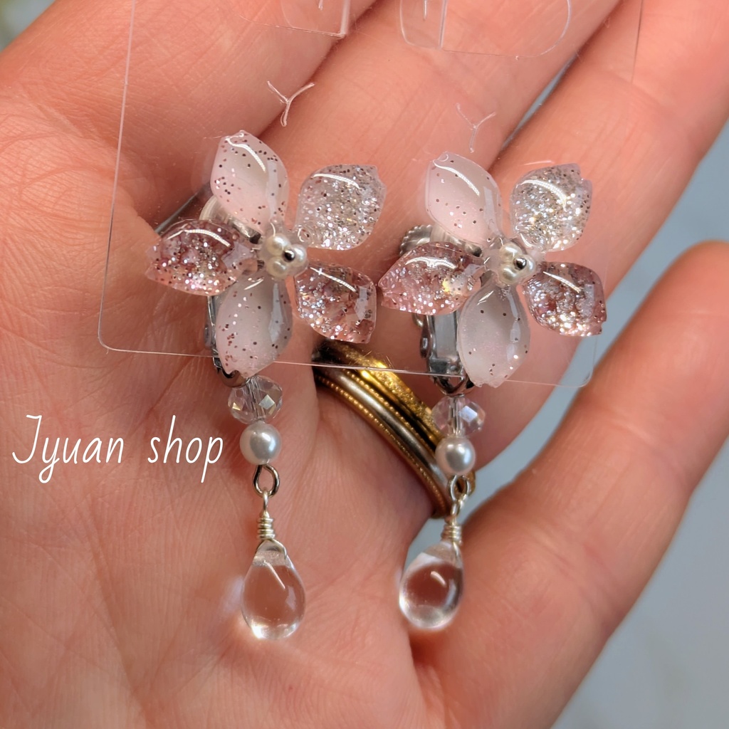 ★プレゼント企画★ 大人の桜アクセサリー 耳飾り&リング ※応募締切2/22※