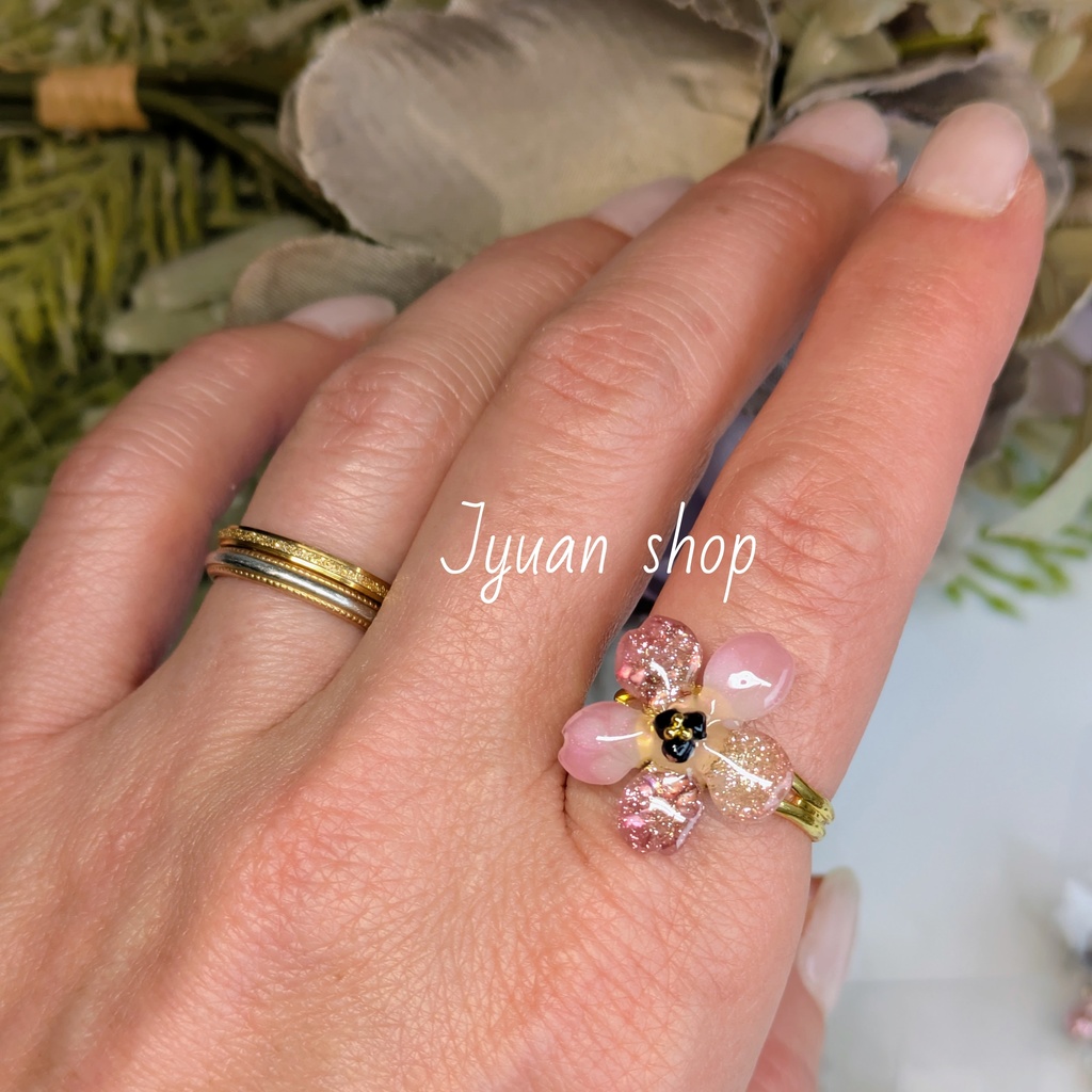 ★プレゼント企画★ 大人の桜アクセサリー 耳飾り&リング ※応募締切2/22※