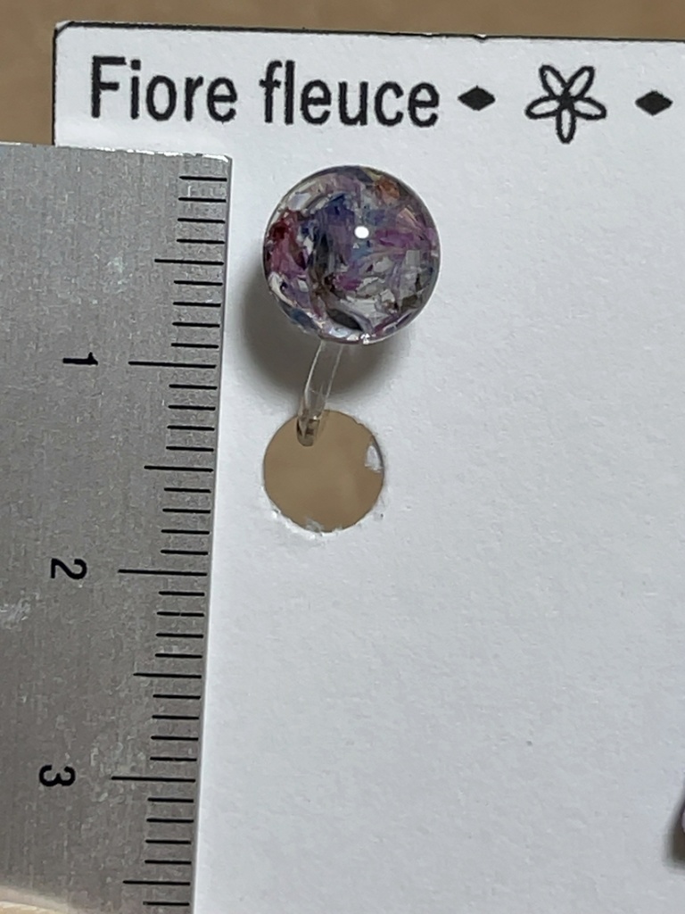 ワンポイント×台形 イヤリング