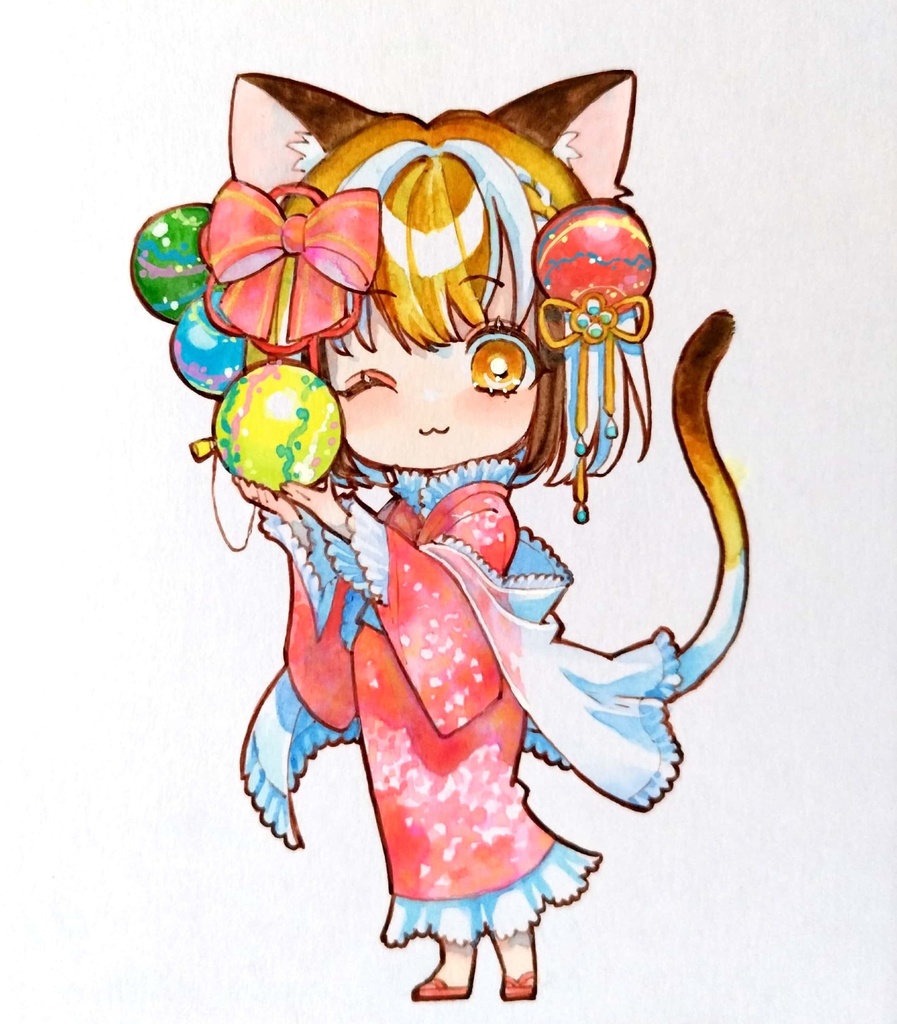 【原画】創作SDキャラ色紙1〜3