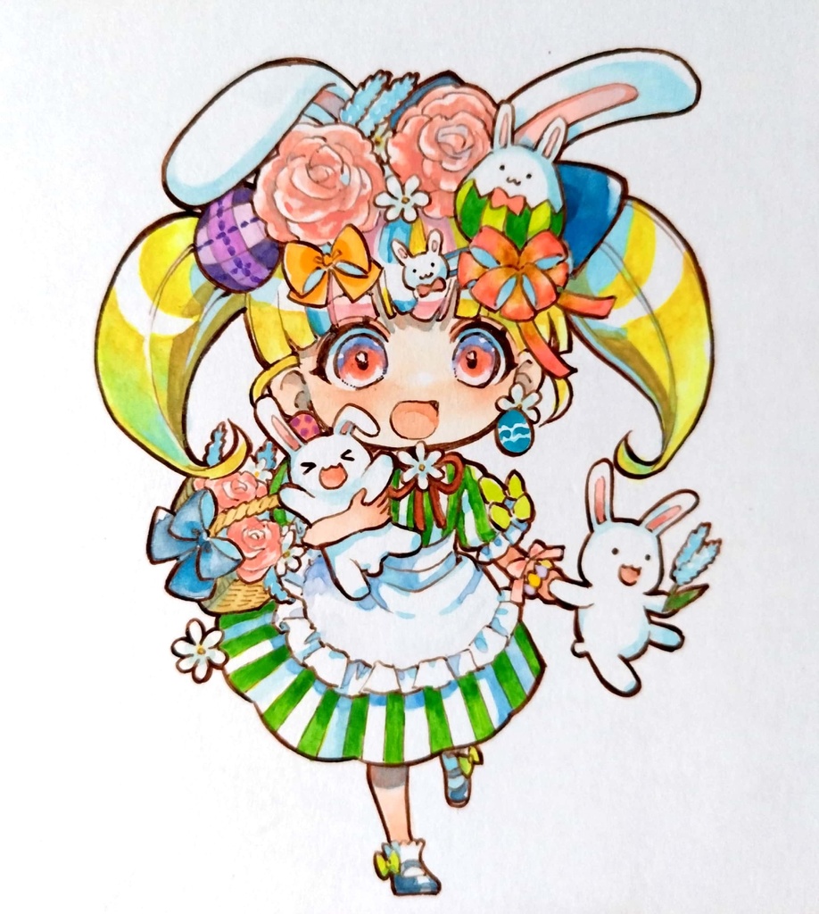 【原画】創作SDキャラ色紙1〜3