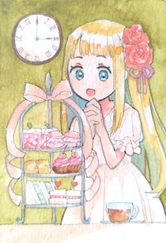 【額付きミニ原画】洋窓1〜4