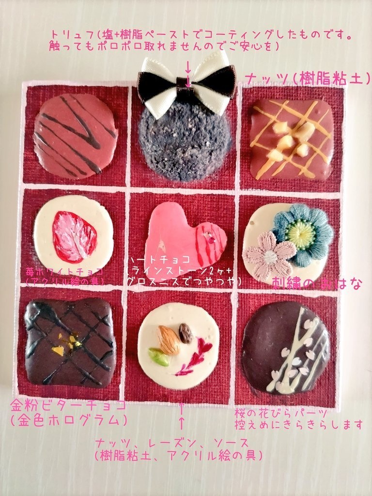 【テクスチャーアート】チョコレートBOX