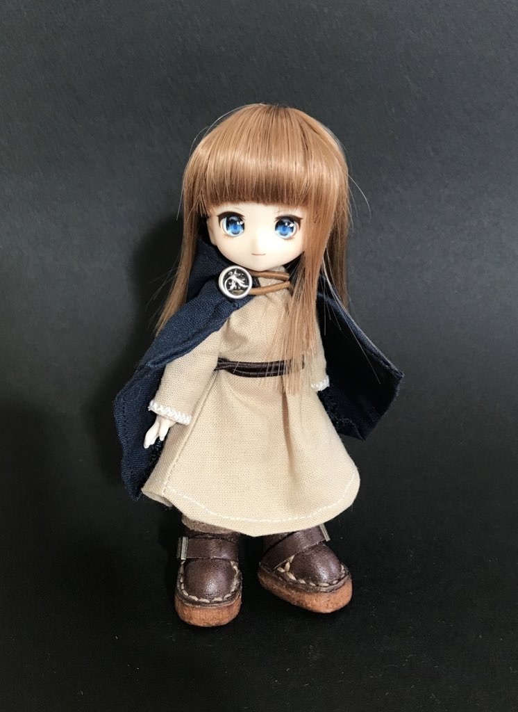 オビツ11サイズ　紺の召喚ケープ