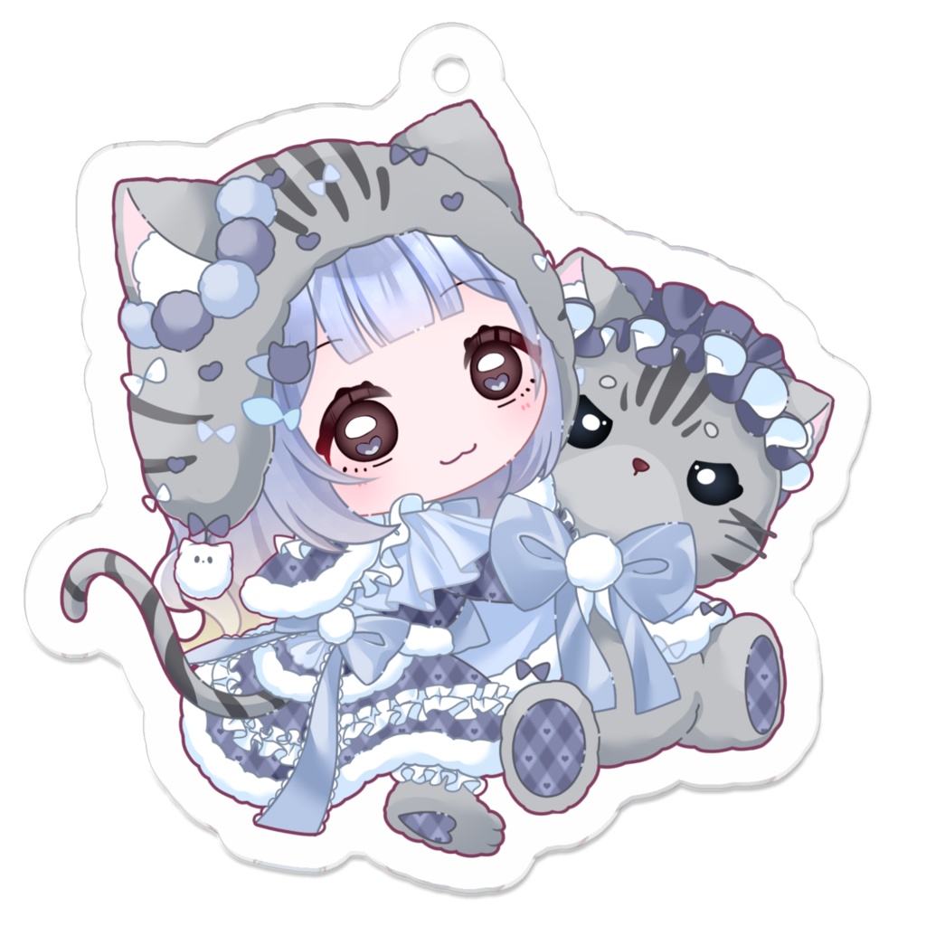 【月猫紗夜香】アクリルキーホルダー 猫の日ver.