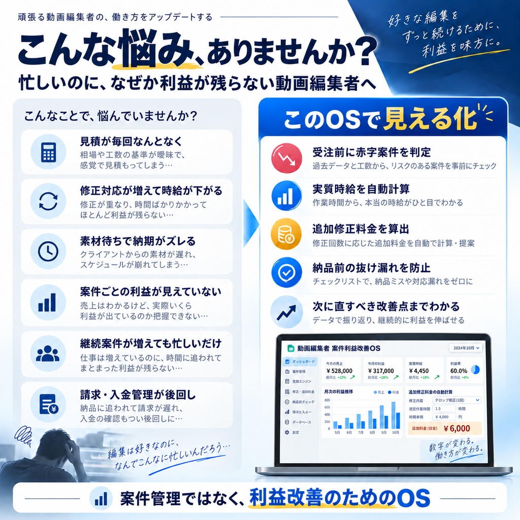 動画編集者 案件利益改善OS
