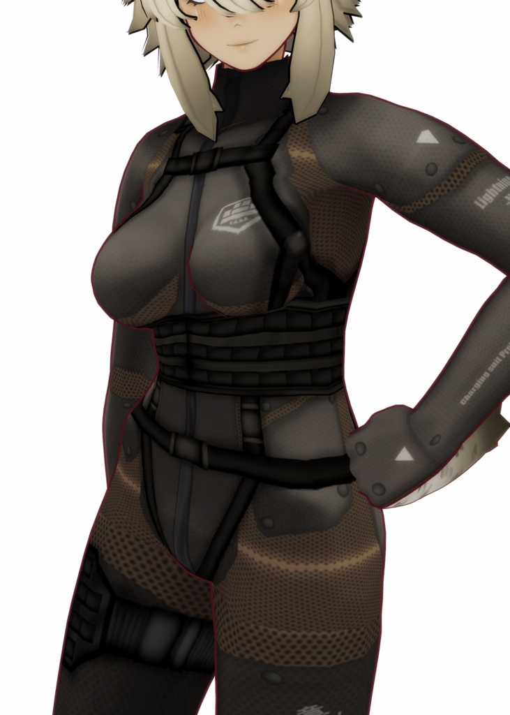 VRoid衣装"女性用ミリタリースーツ"カスタムアイテム&テクスチャ