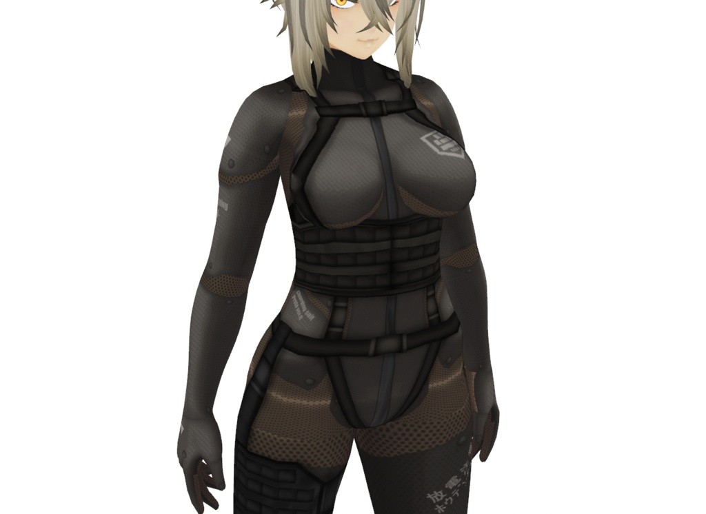 VRoid衣装"女性用ミリタリースーツ"カスタムアイテム&テクスチャ