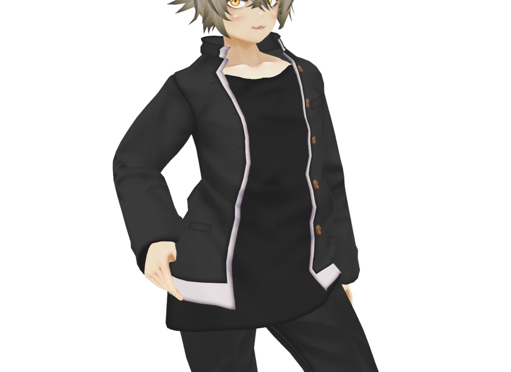 VRoid衣装"着崩し学ラン"カスタムアイテム&テクスチャ