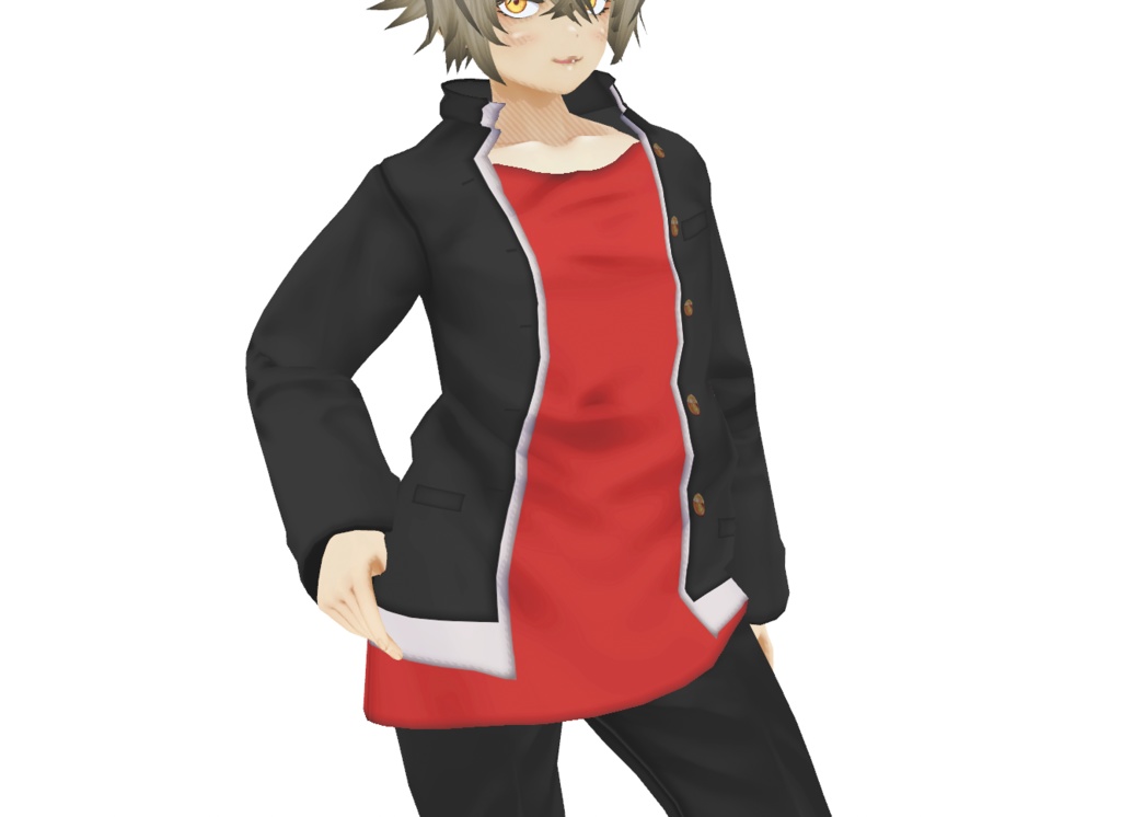 VRoid衣装"着崩し学ラン"カスタムアイテム&テクスチャ