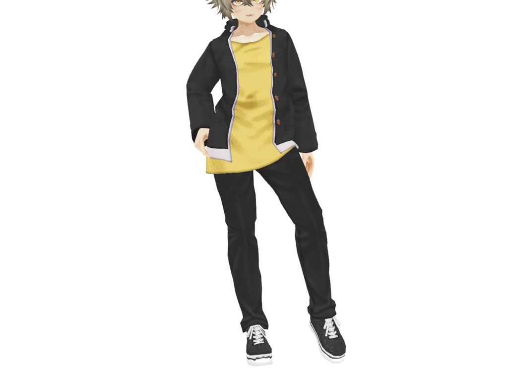 VRoid衣装"着崩し学ラン"カスタムアイテム&テクスチャ