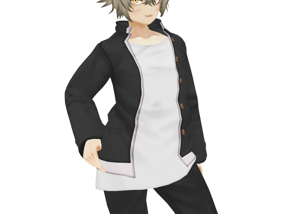 VRoid衣装"着崩し学ラン"カスタムアイテム&テクスチャ