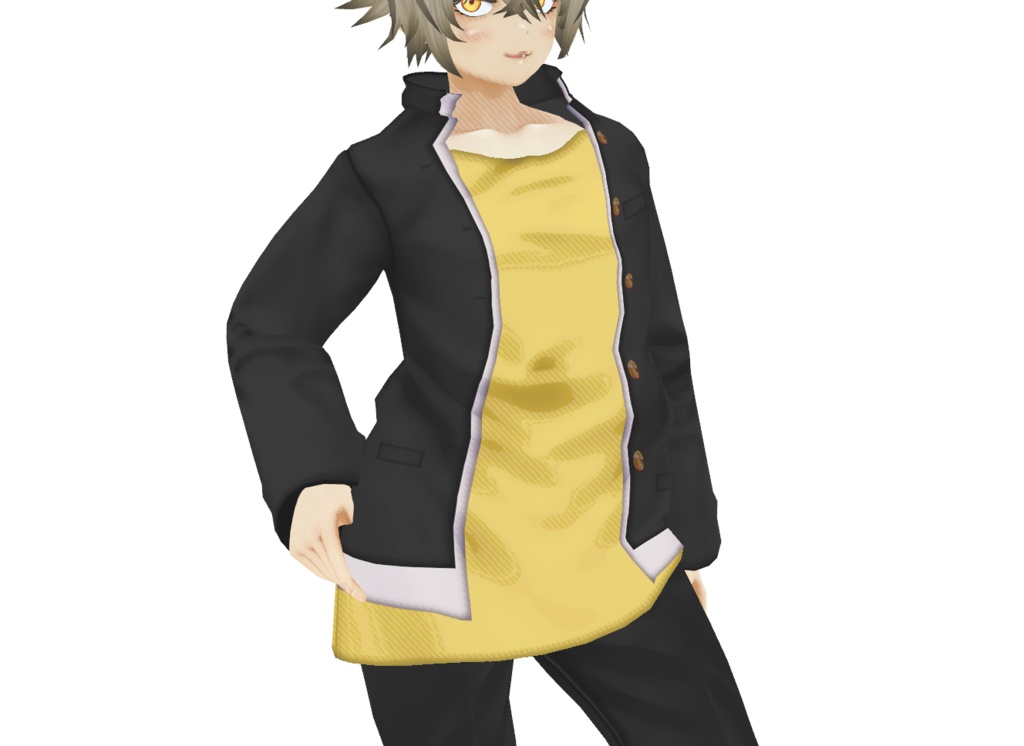 VRoid衣装"着崩し学ラン"カスタムアイテム&テクスチャ